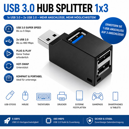 Adattatore hub usb mini - usb,